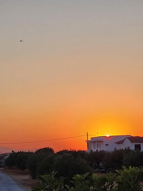 coucher de soleil en crête