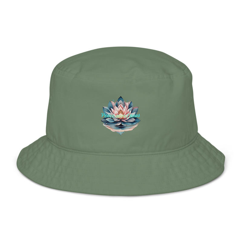 Peace over Chaos organic bucket hat
