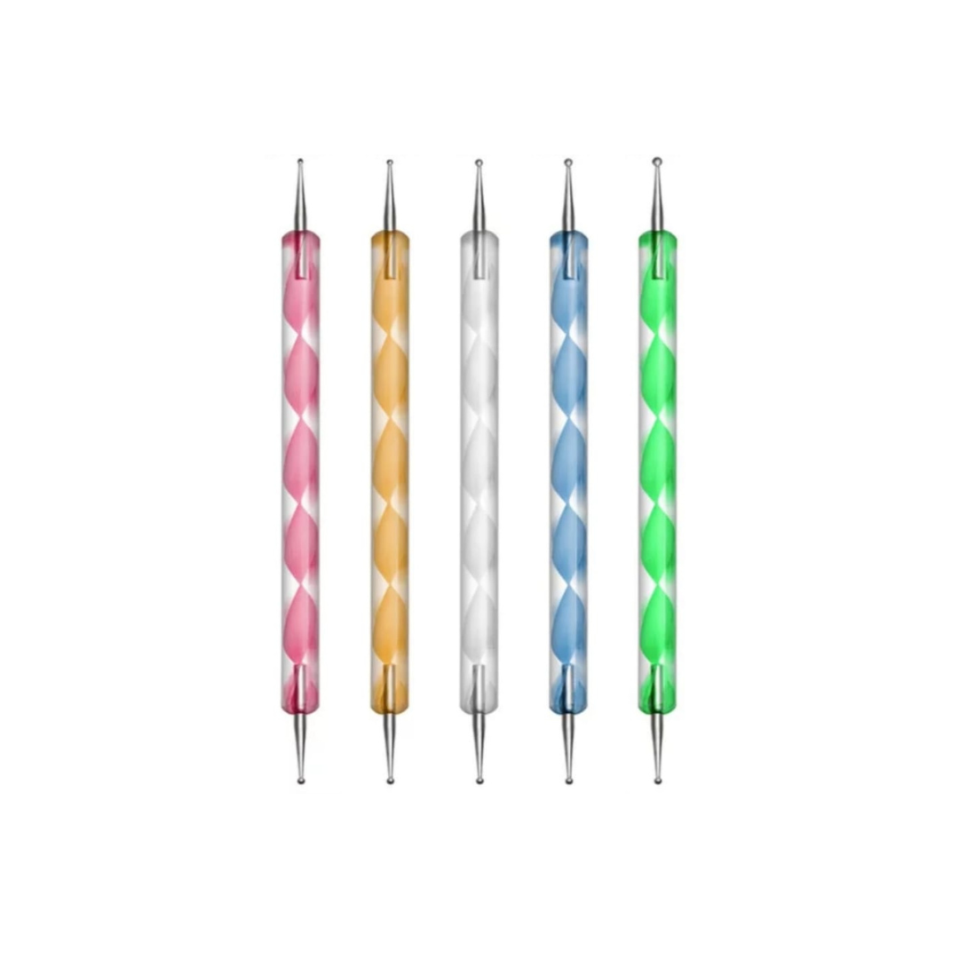 Double-ended nail art dotting tools