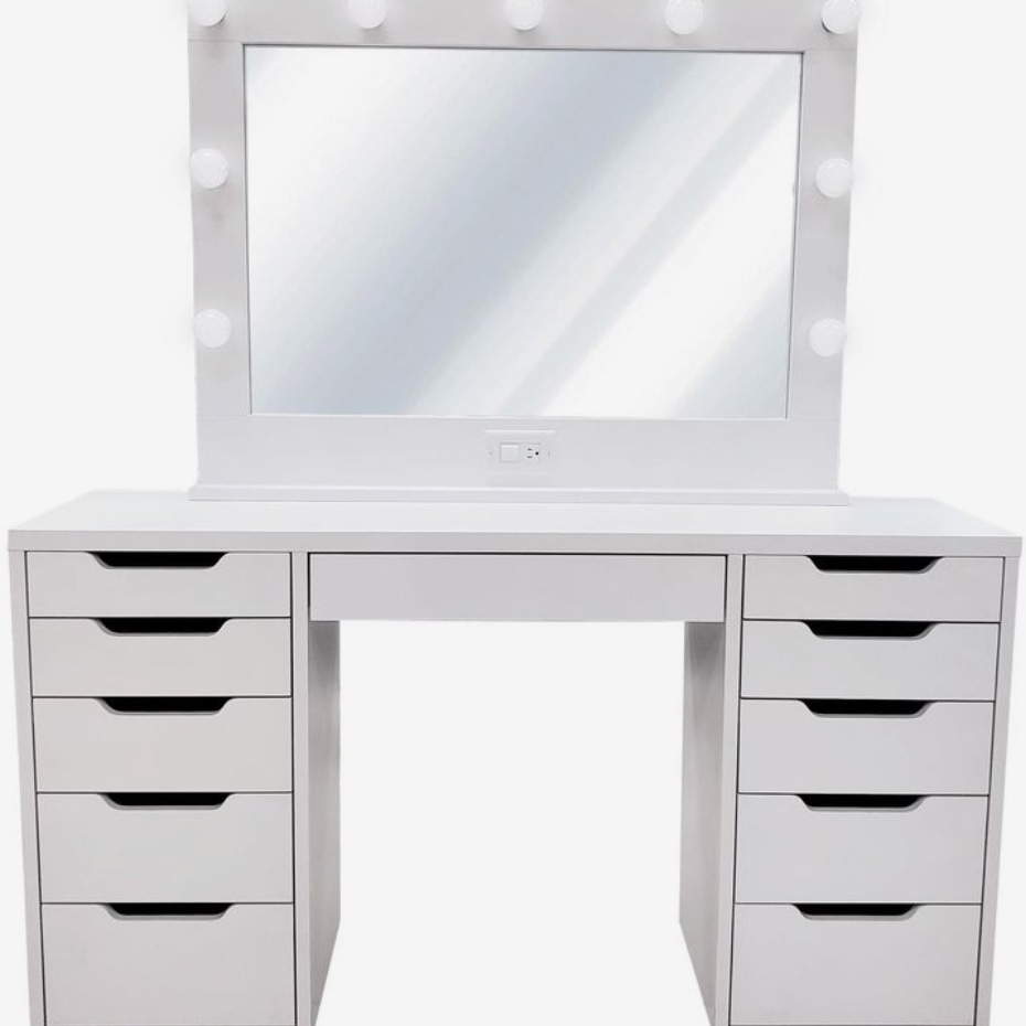 Vanity Table with Mirror and Lights