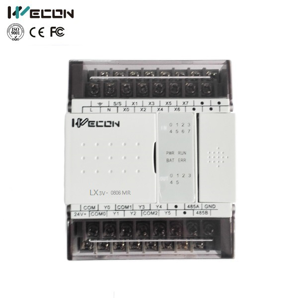 PLC Wecon LX3V 0806MR-A – 8 Entradas DI 6 Salidas DO 