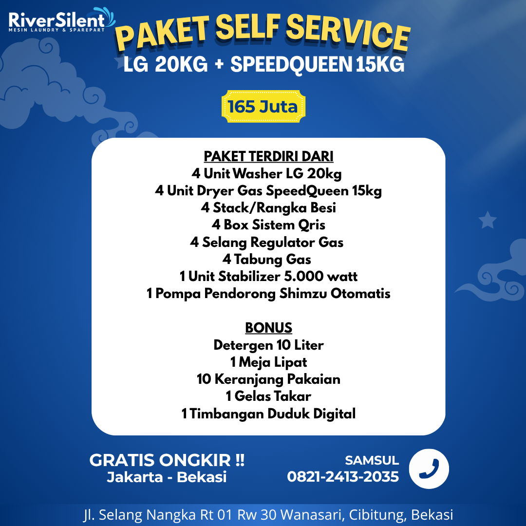 Paket Self Service 165 Juta