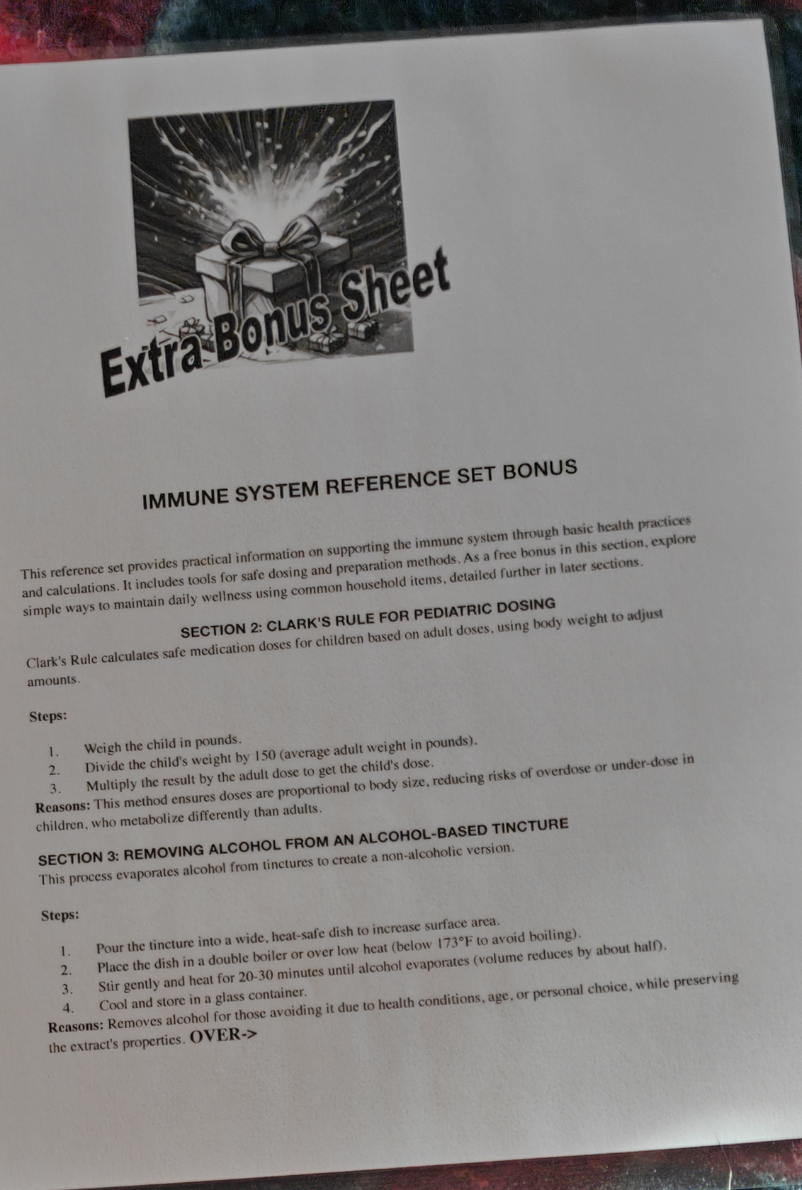 Herbal Backer's Immune System Reference Set