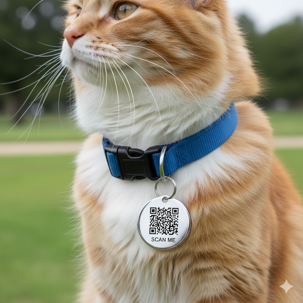 Médaille QR code chat