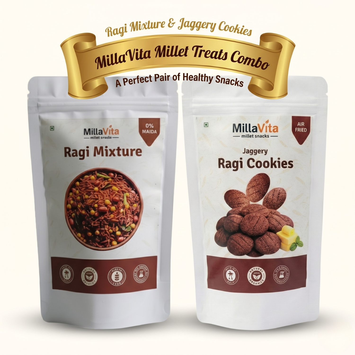 Combo Pack - Ragi Mixture (110g) & Ragi Cookies (110g)