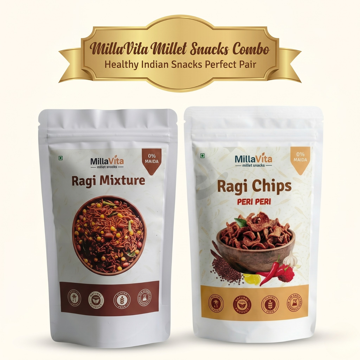 Combo Pack - Ragi Mixture (110g) & Ragi Chips (110g)