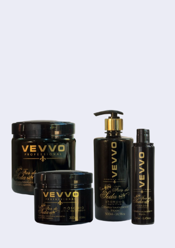Kit de Nutrição Capilar Vevvo - Fios de Seda - 1500ml
