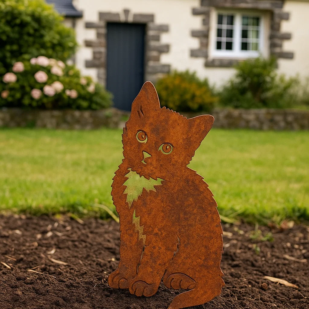 Chaton - statue de jardin - 25x18