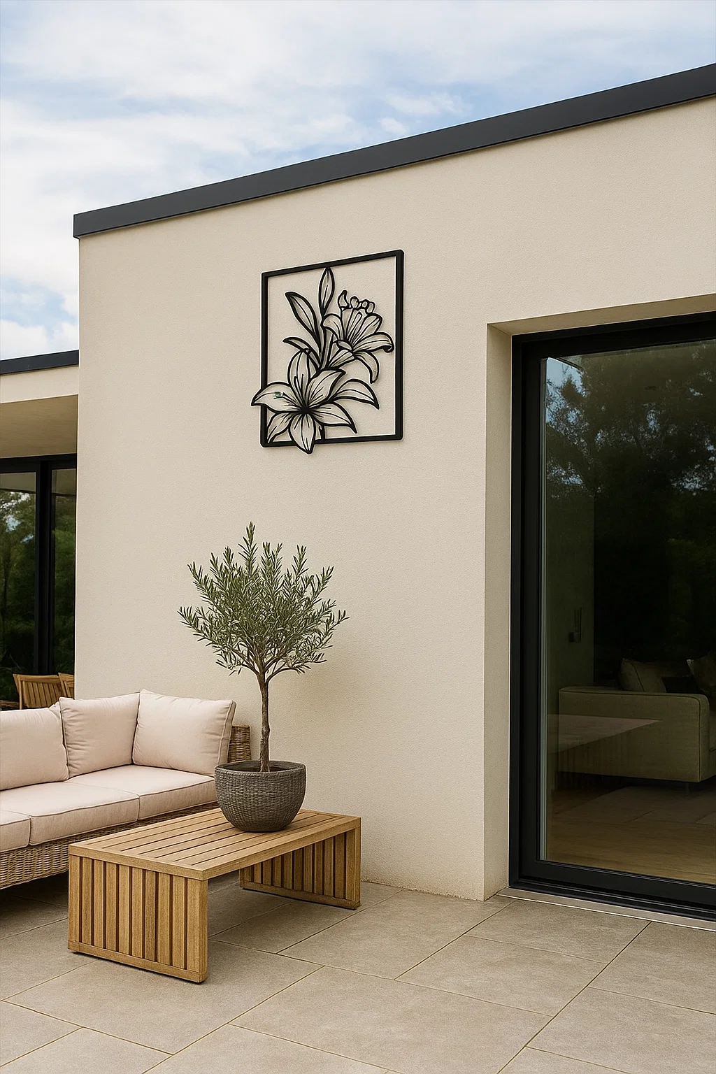 Décoration murale métal - Fleurs de lys