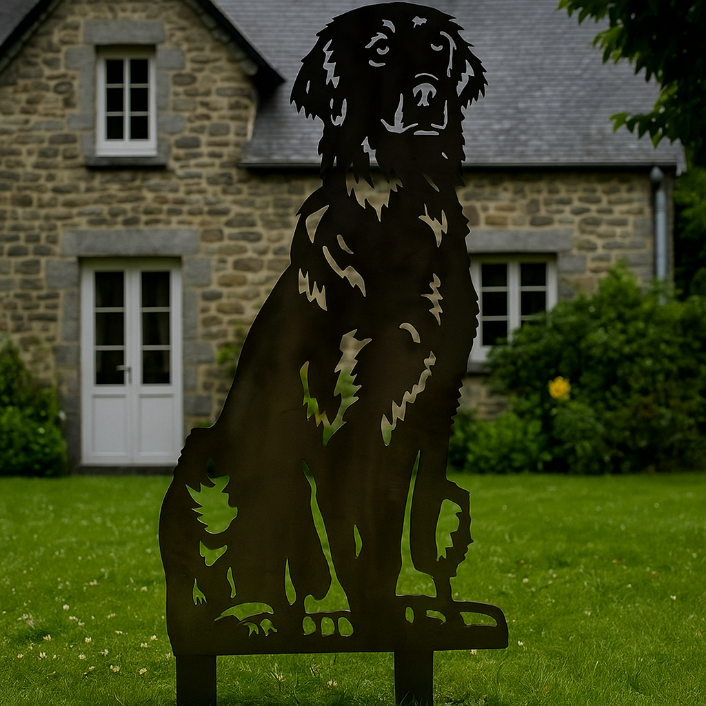 Golden retriever - statue de jardin - 77x42