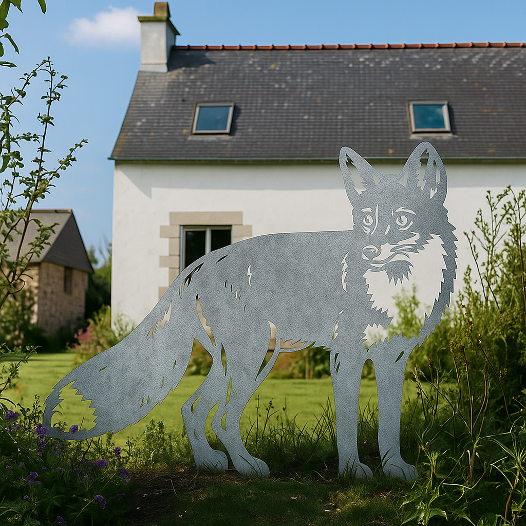 Renard - statue de jardin - 73x52