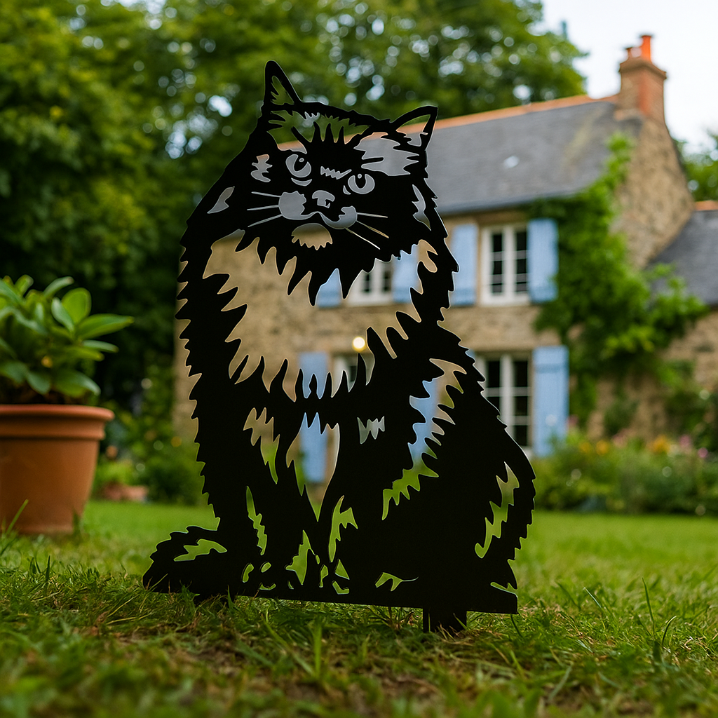 Chat - statue de jardin - 40x23