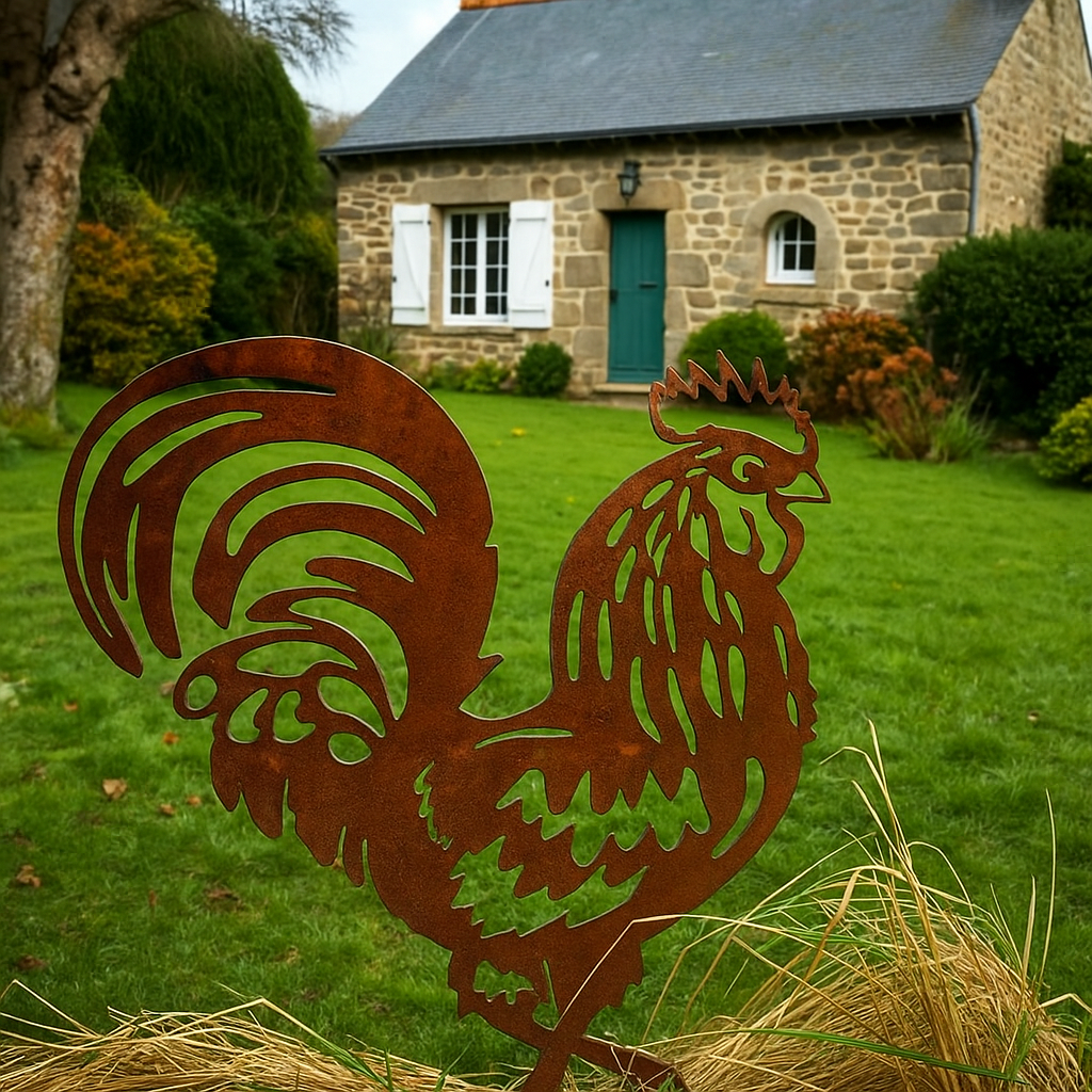 Coq - statue de jardin - 51x42