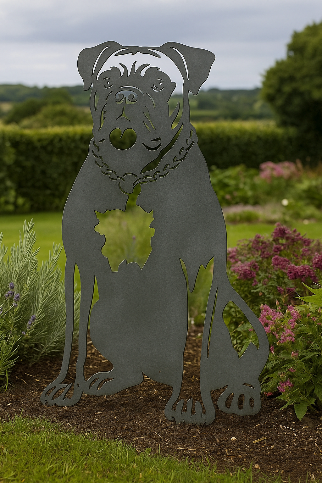 Boxer - statue de jardin - 57x29