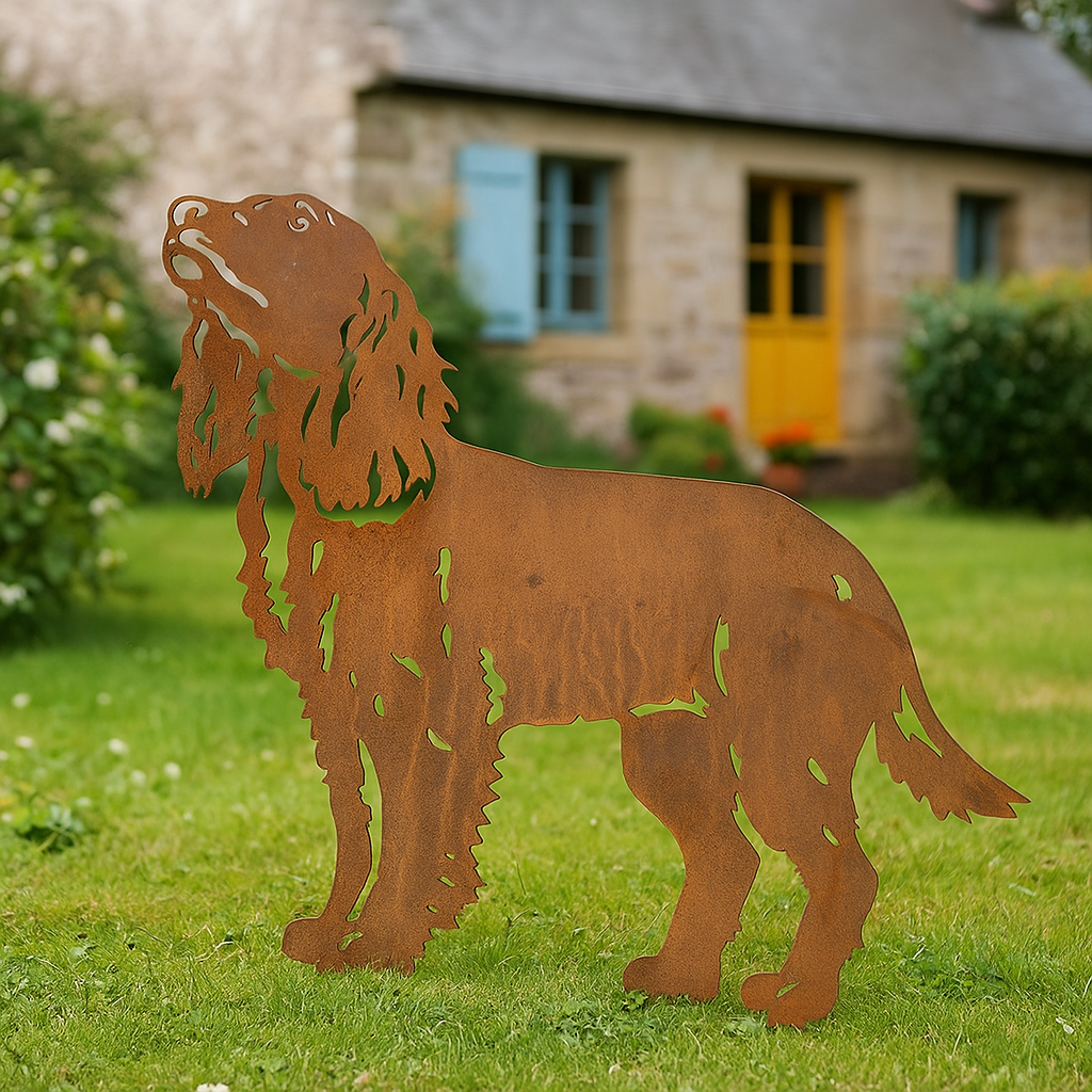 Cocker - statue de jardin - 66x56