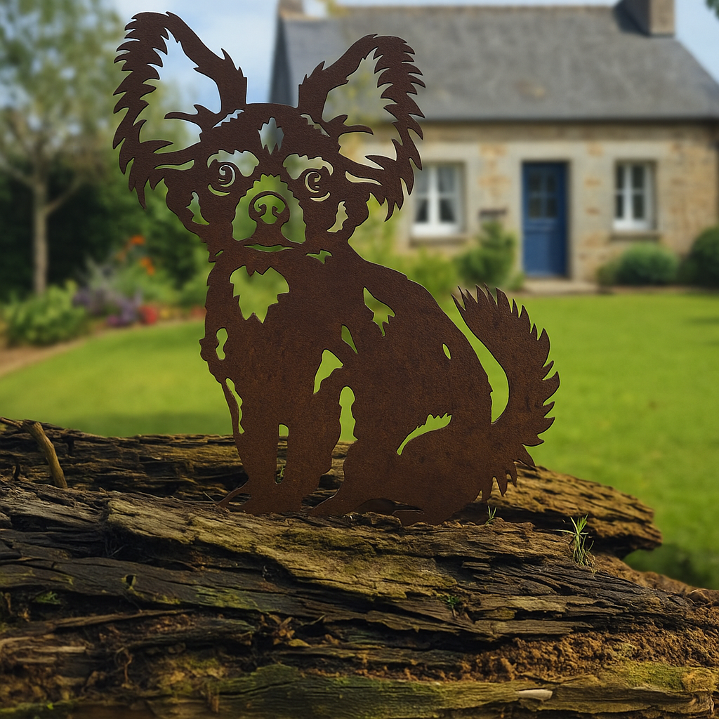 Chihuahua - statue de jardin - 26x25