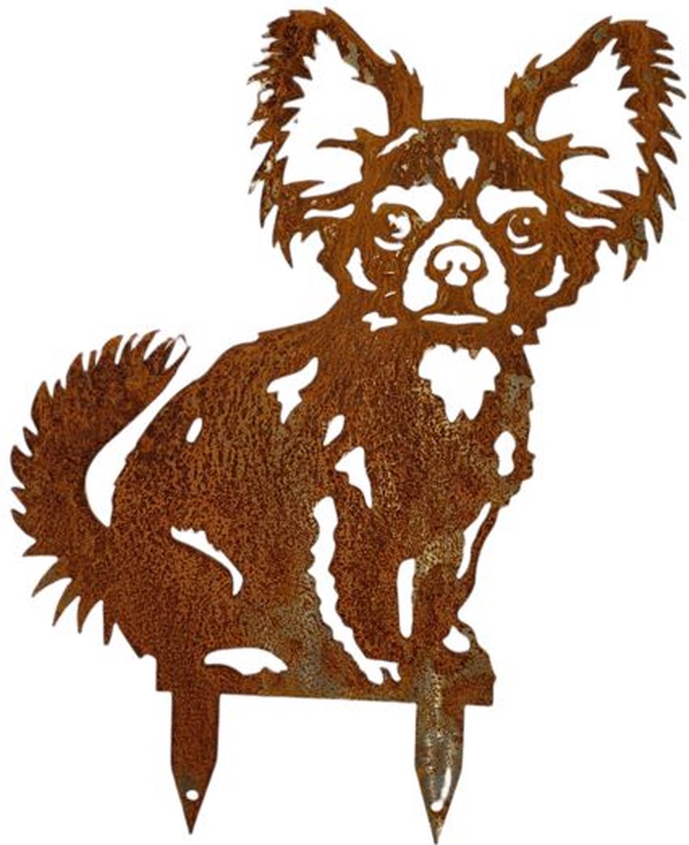 Chihuahua - statue de jardin - 26x25