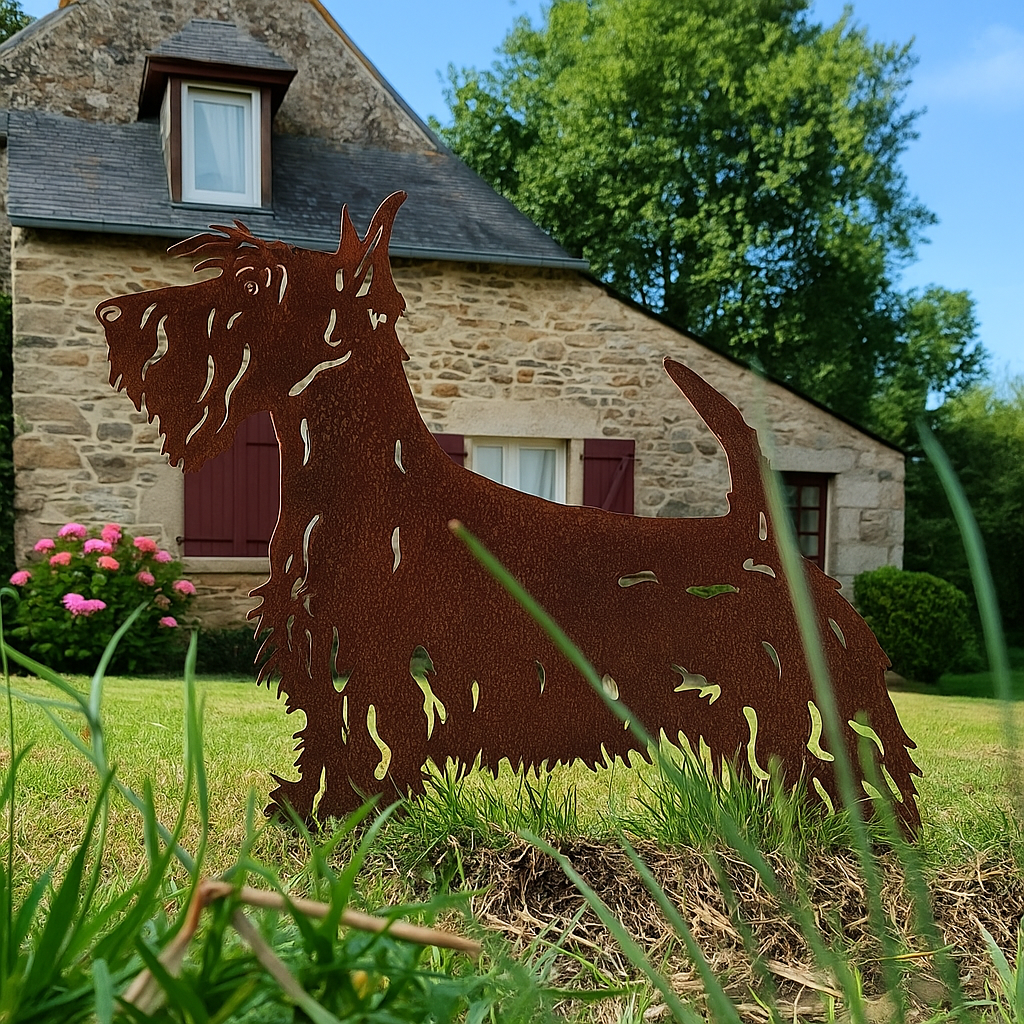 Scottish terrier - statue de jardin - 60x45