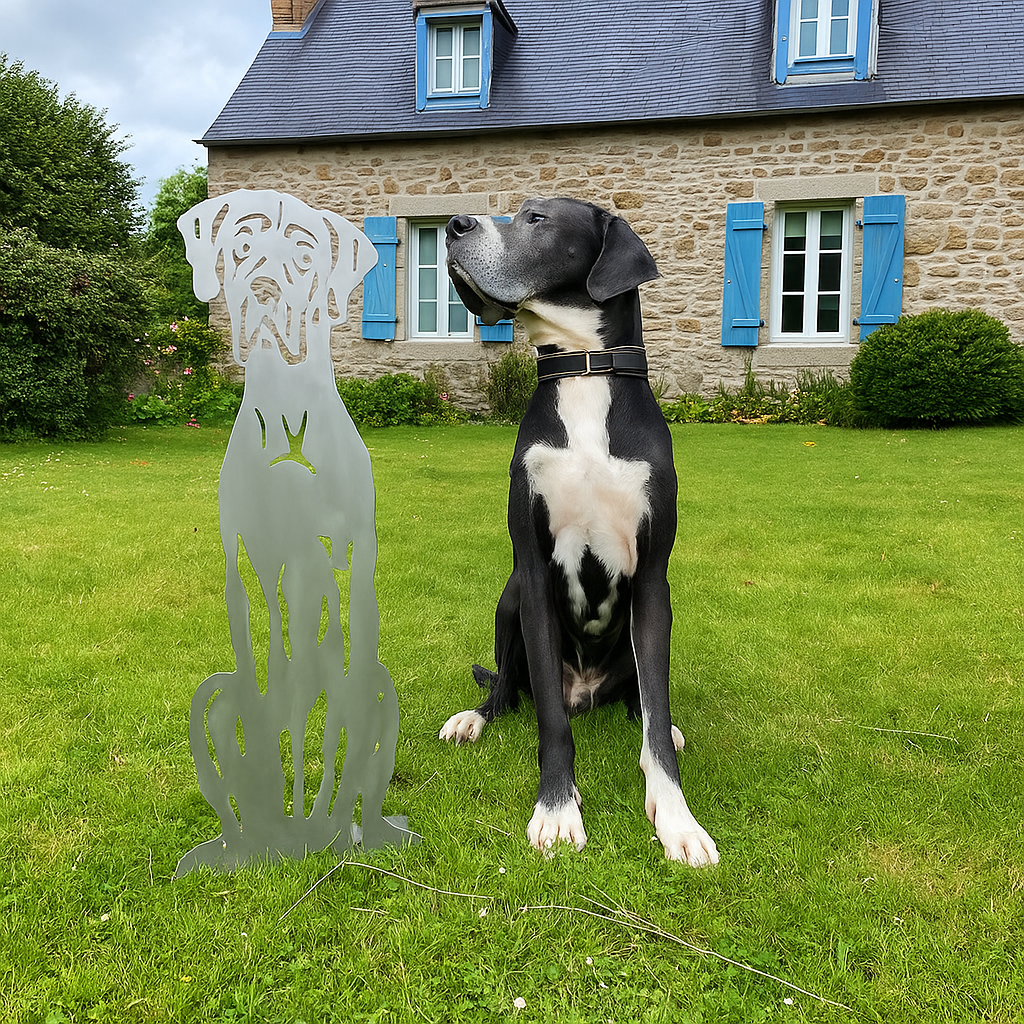 Dogue allemand - statue de jardin - 95x49