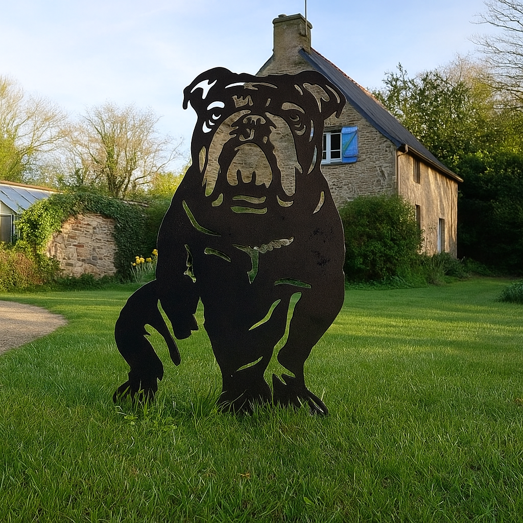 Bouledogue anglais - statue de jardin - 51x35