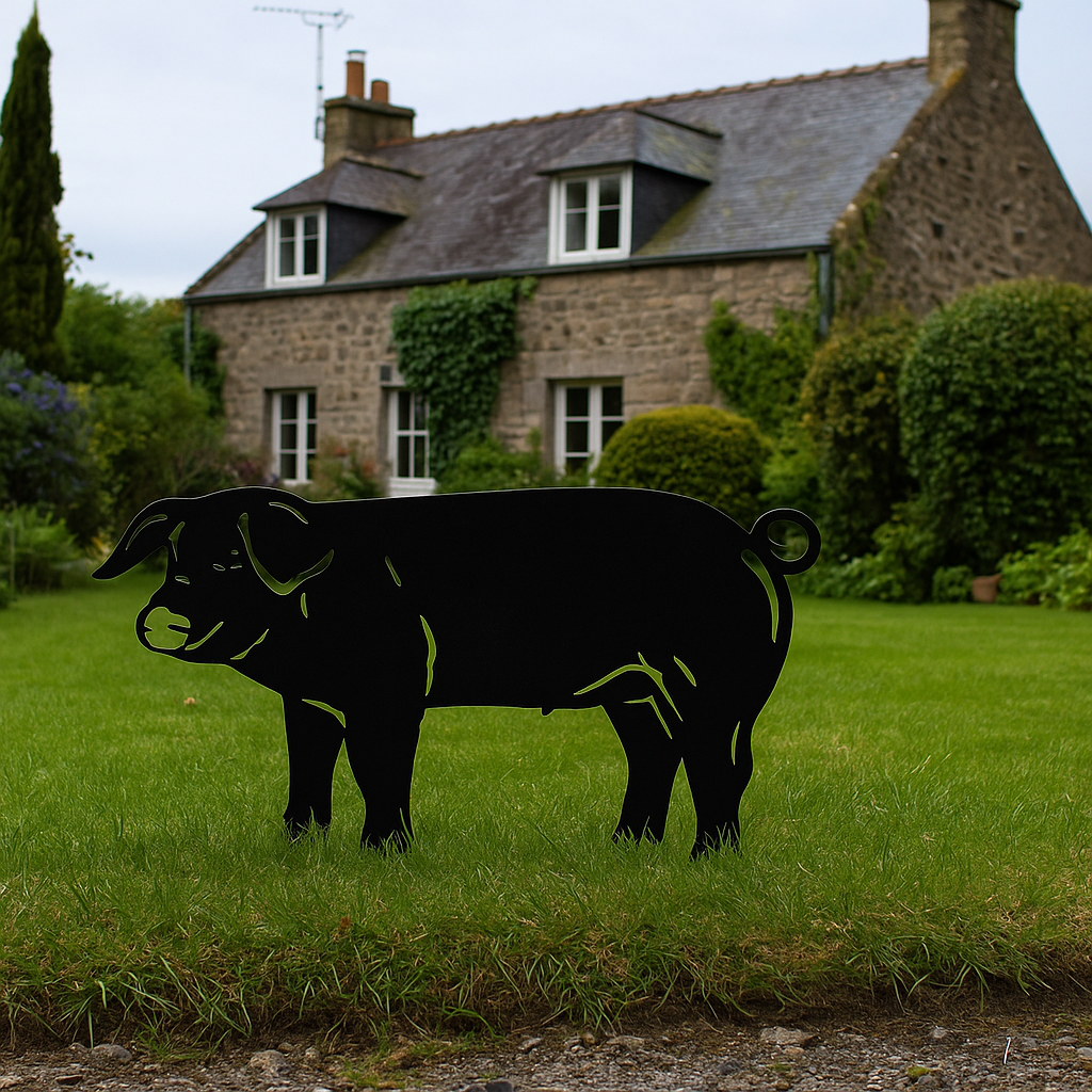 Cochon - statue de jardin - 80x46