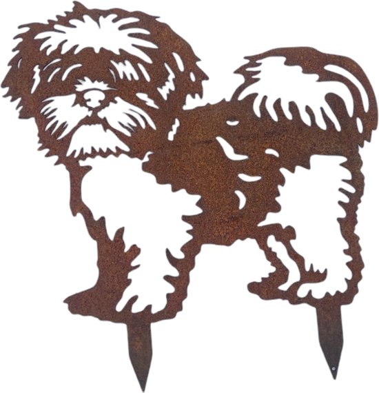 Shih tzu - statue de jardin - 44x38