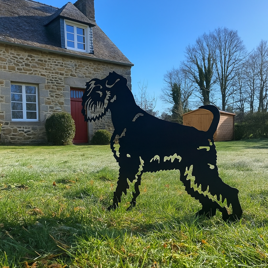 Schnauzer - statue de jardin - 65x46