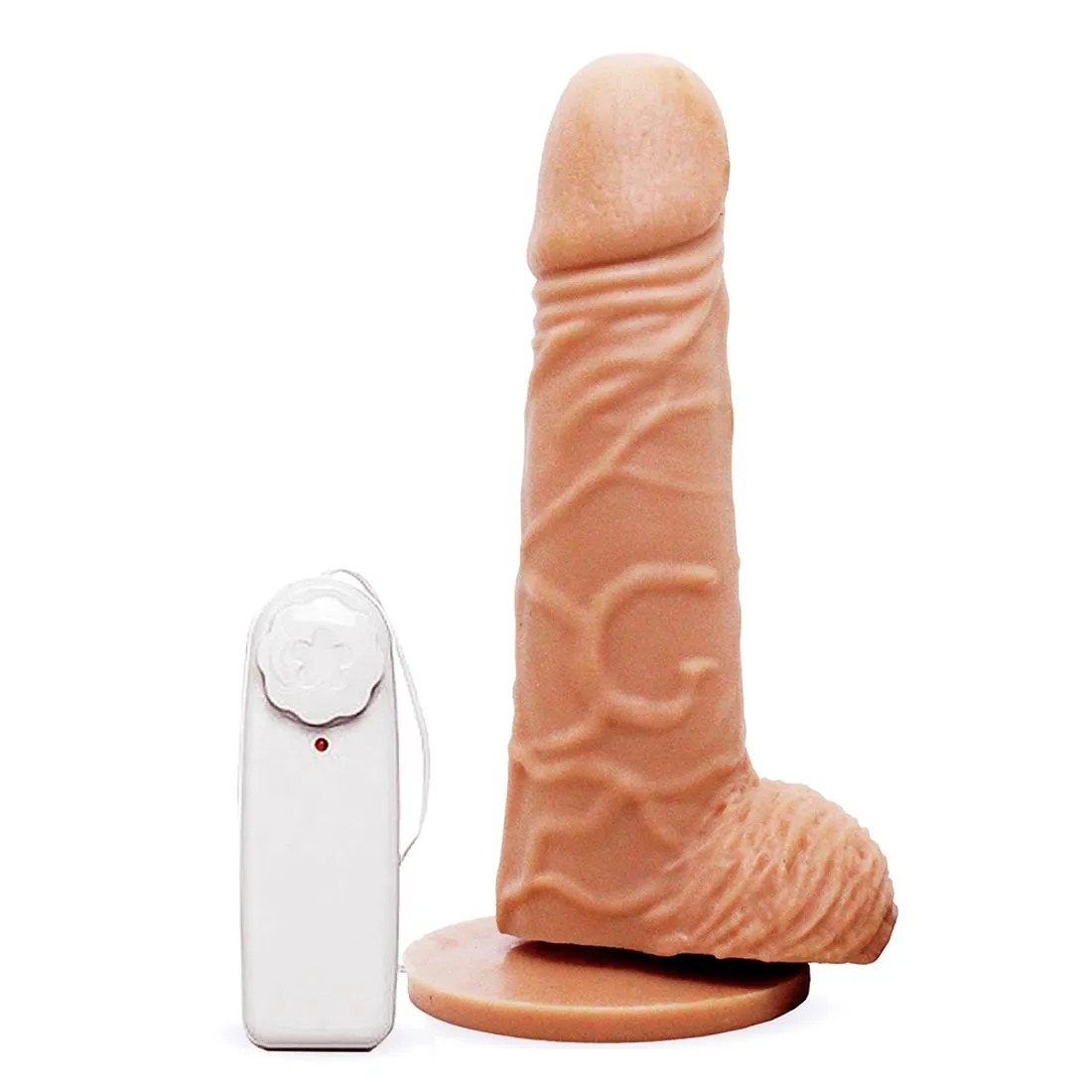 Prótese Realística com Vibro Ventosa e Escroto