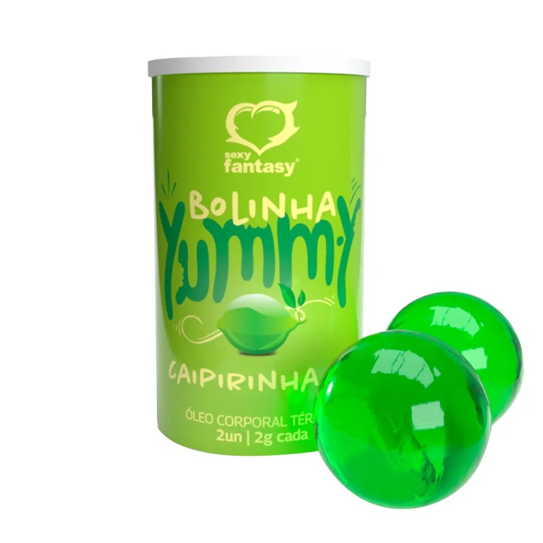 Yummy Bolinha Beijável Térmica com 2 Unidades de 2g Sexy Fantasy