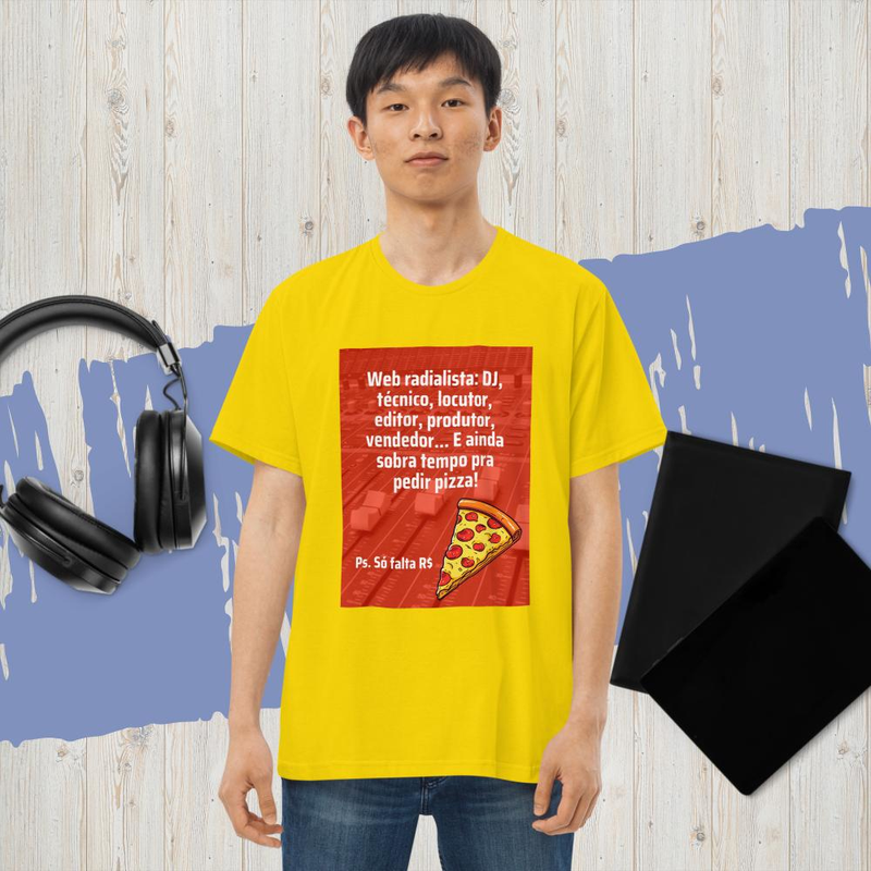 Camiseta masculina corte simples - Web Radialista liso