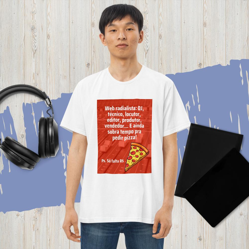 Camiseta masculina corte simples - Web Radialista liso