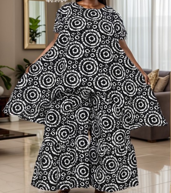 African Print Two-Piece Outfit