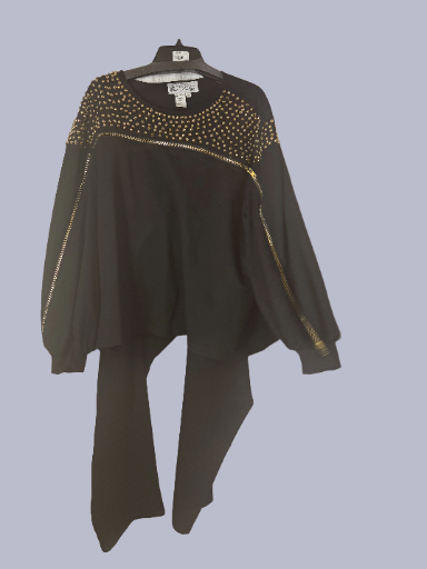 Black Studded Two-Piece Outfit