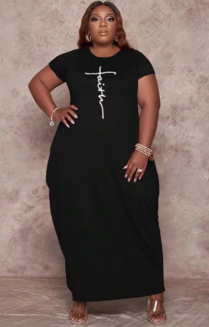 Black Casual Faith Maxi Dress 