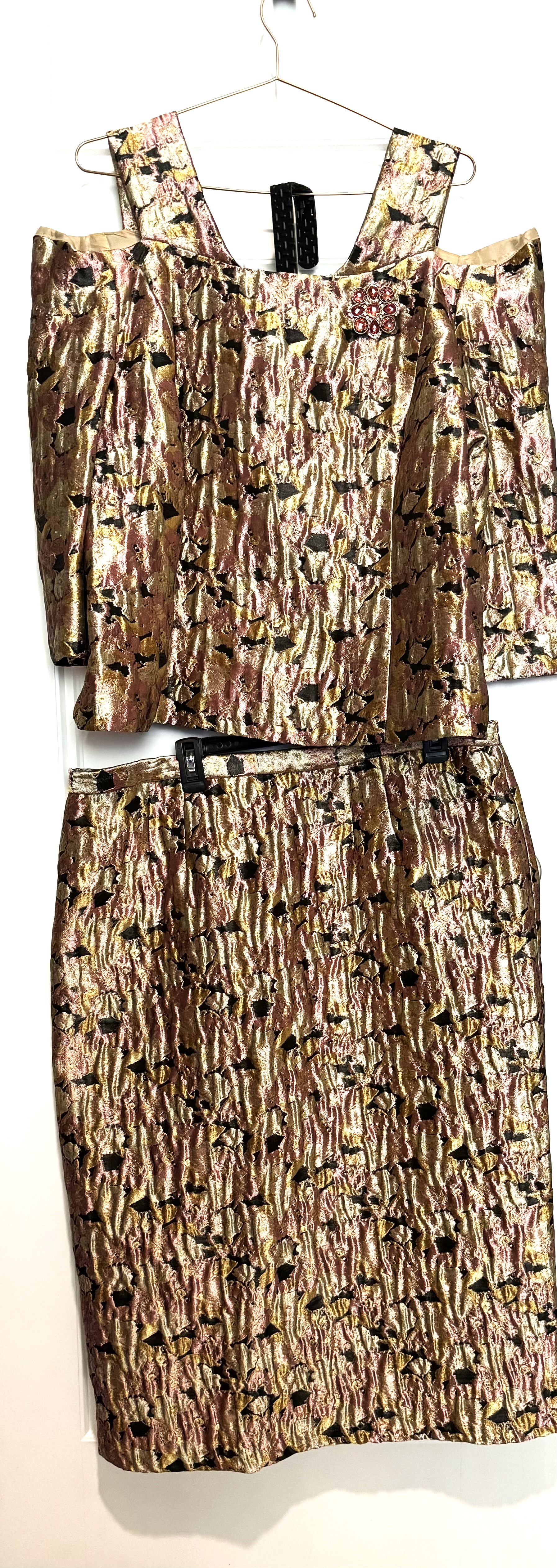 Deborah Textured Two-Piece Skirt Set