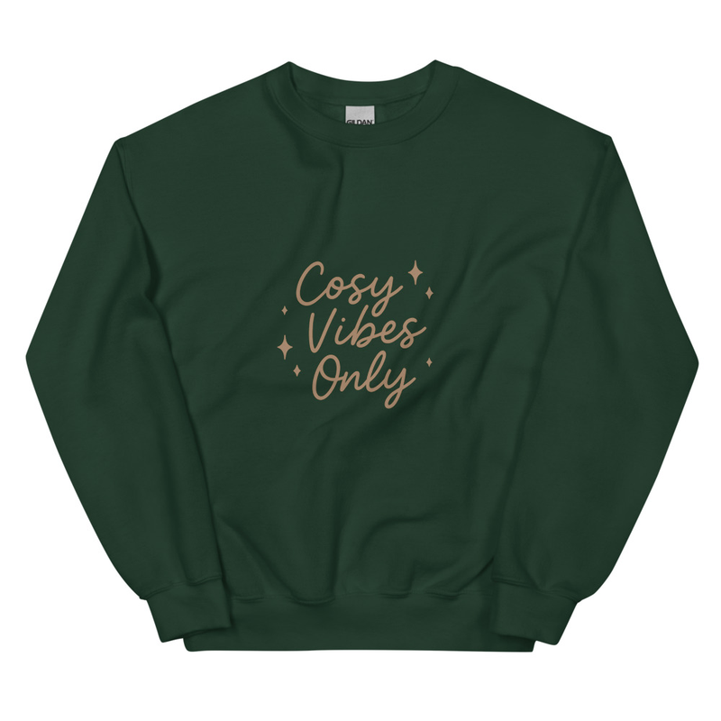 Cosy Vibes Only Charcoal Crew Neck Sweatshirt