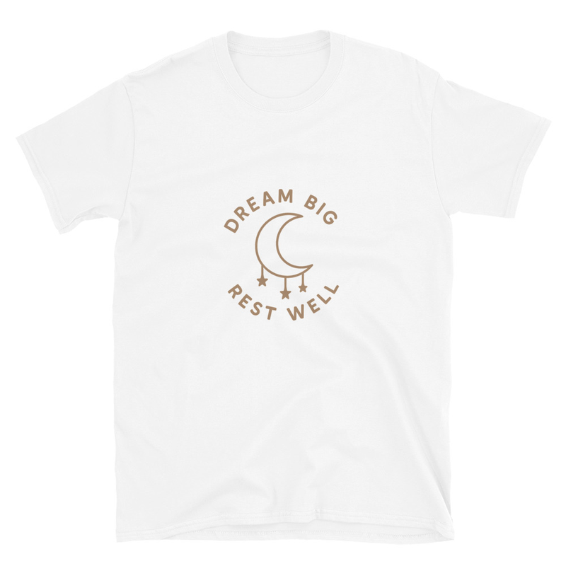 Dream Big Rest Well Charcoal Tee Shirt