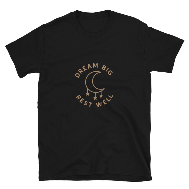 Dream Big Rest Well Charcoal Tee Shirt