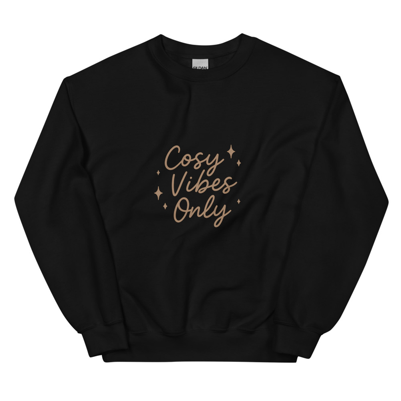 Cosy Vibes Only Charcoal Crew Neck Sweatshirt