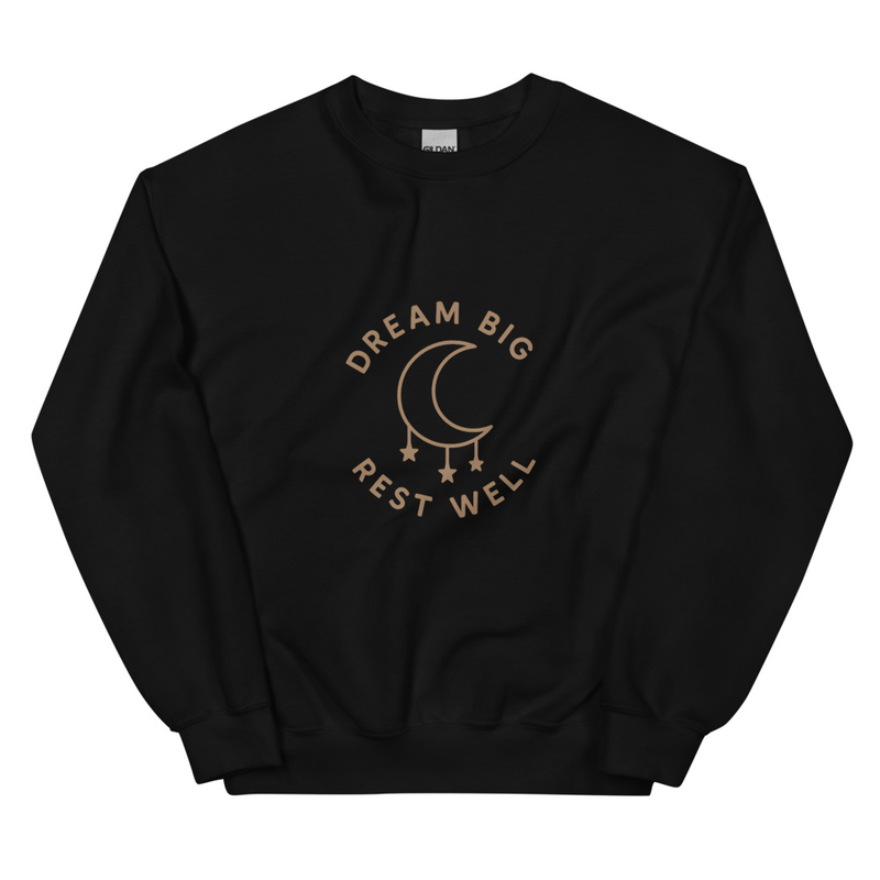 Dream Big Rest Well Charcoal Sweatshirt