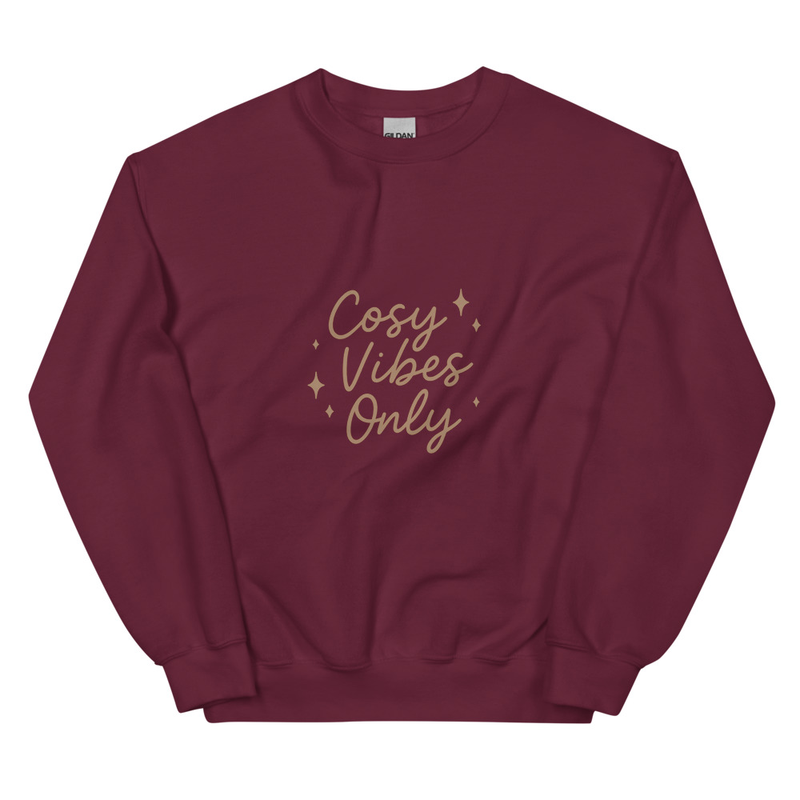 Cosy Vibes Only Charcoal Crew Neck Sweatshirt