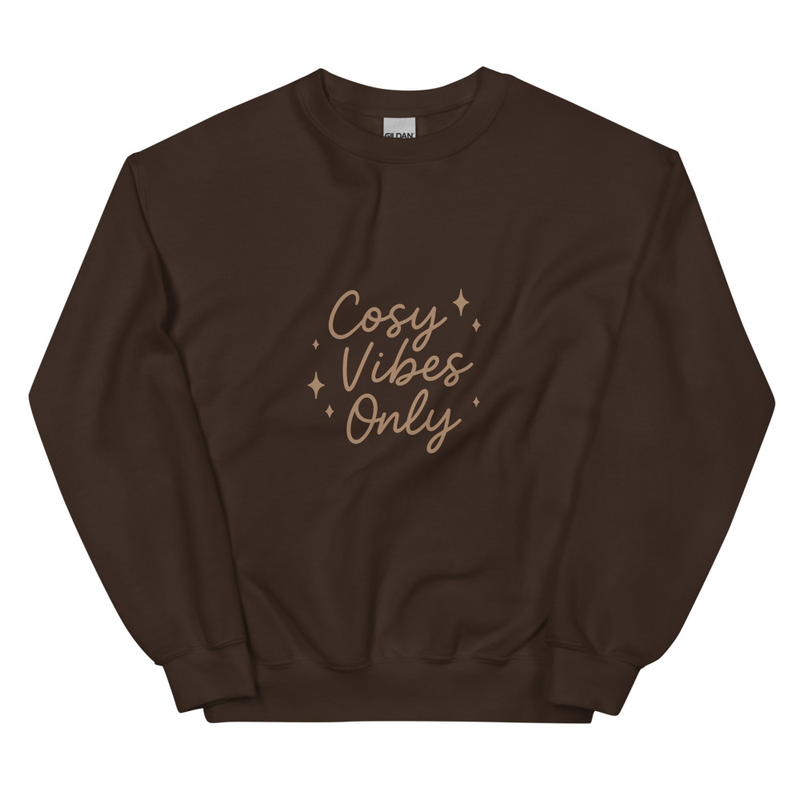 Cosy Vibes Only Charcoal Crew Neck Sweatshirt