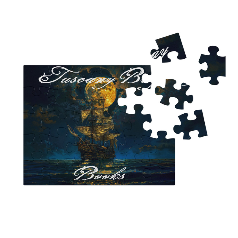 Tuscany Bay Books Jigsaw Puzzle w/Tin