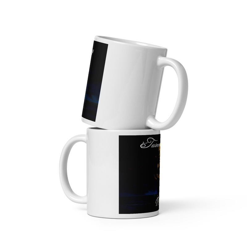 White glossy mug