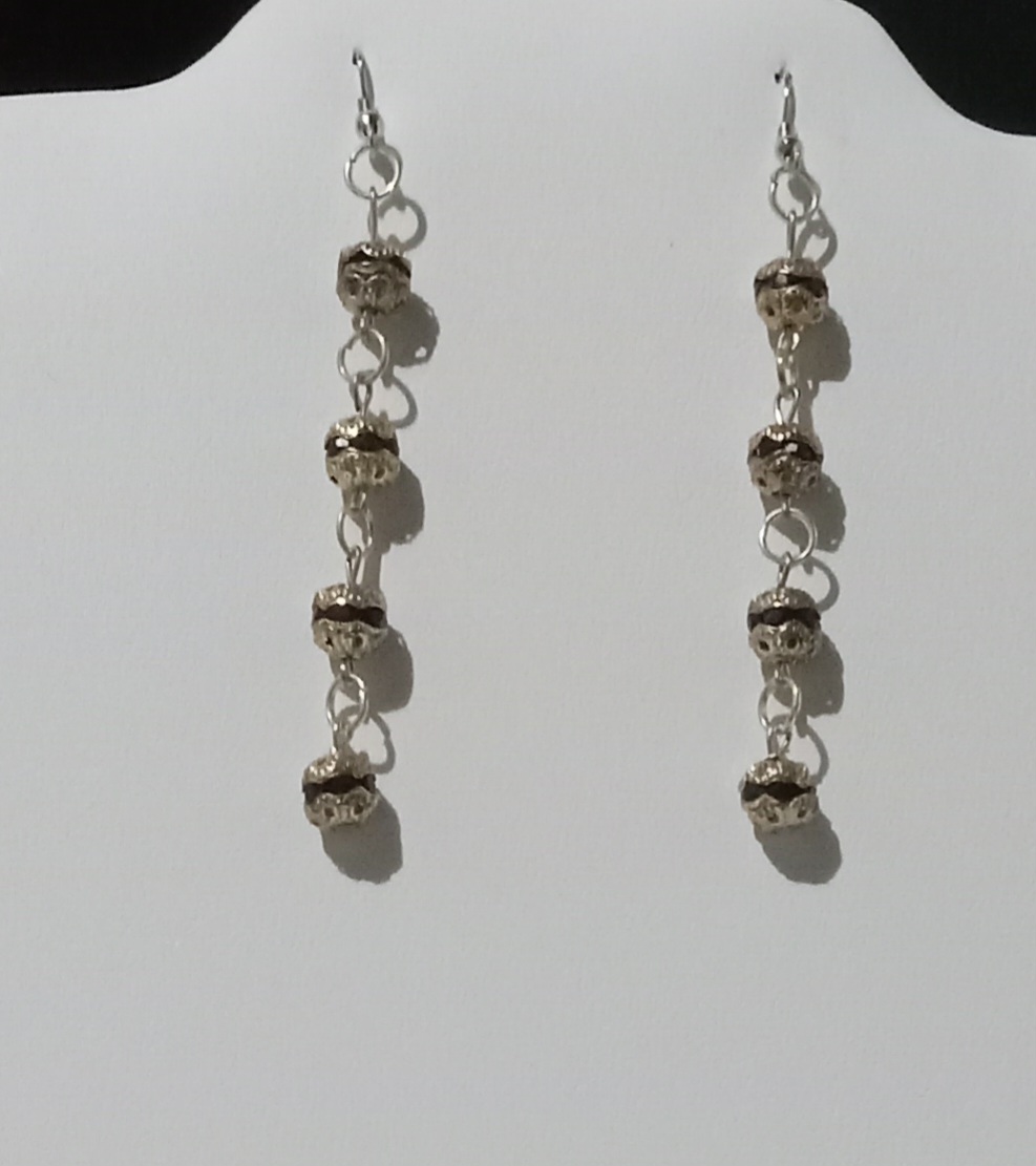 Elegant Silver Chain Drop Earrings