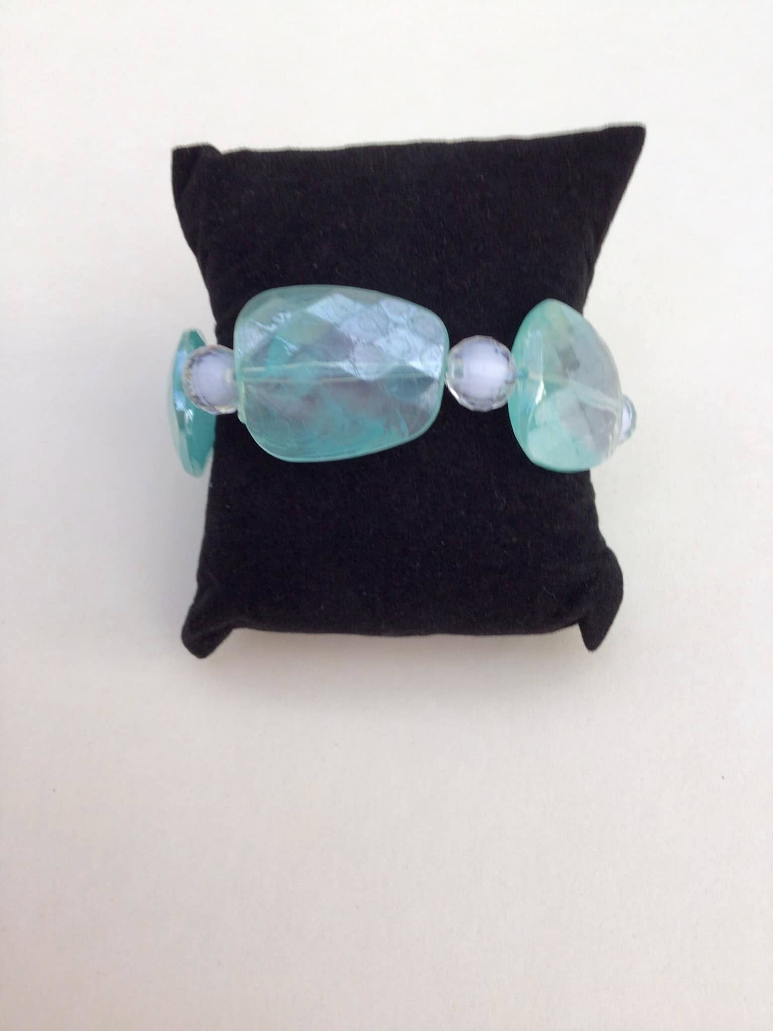 Aquamarine Beaded Bracelet