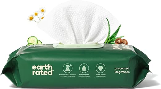 100ct Earth Rated Unscented pet Wipes
