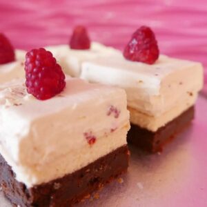 Raspberry Brownie Cheesecake Bars