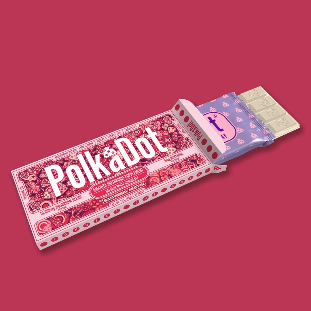 PolkaDot Mushroom Chocolate Bar