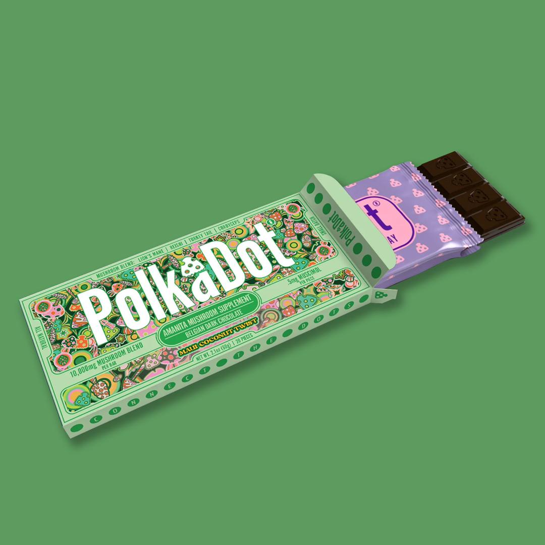 PolkaDot Mushroom Chocolate Bar